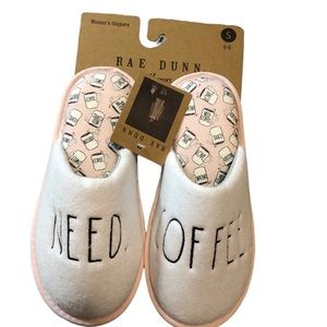 🆕 Rae Dunn NEED COFFEE ☕️ Slippers Small 5-6